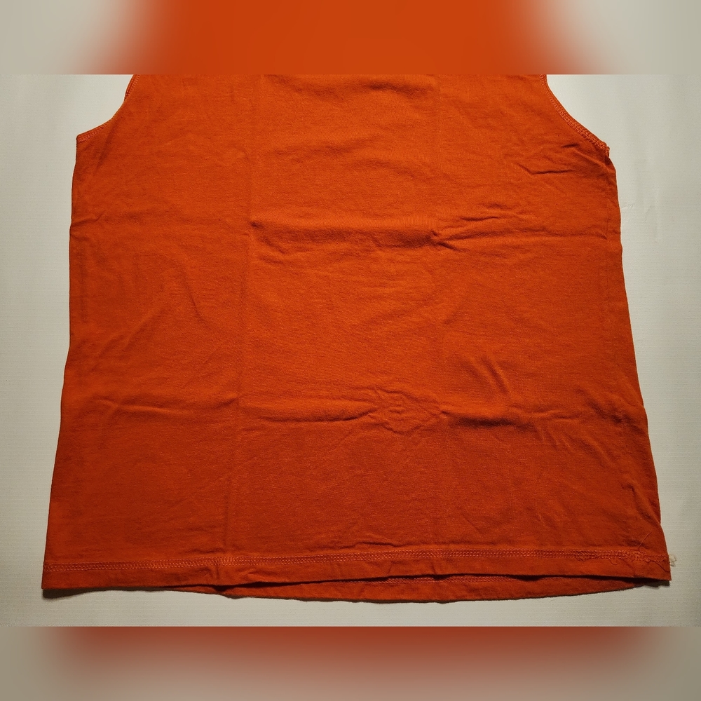 Arizona Tank Top Women's XL Orange Vintage Wear Round Neck Sleeveless Shirt - Picture 5 of 10